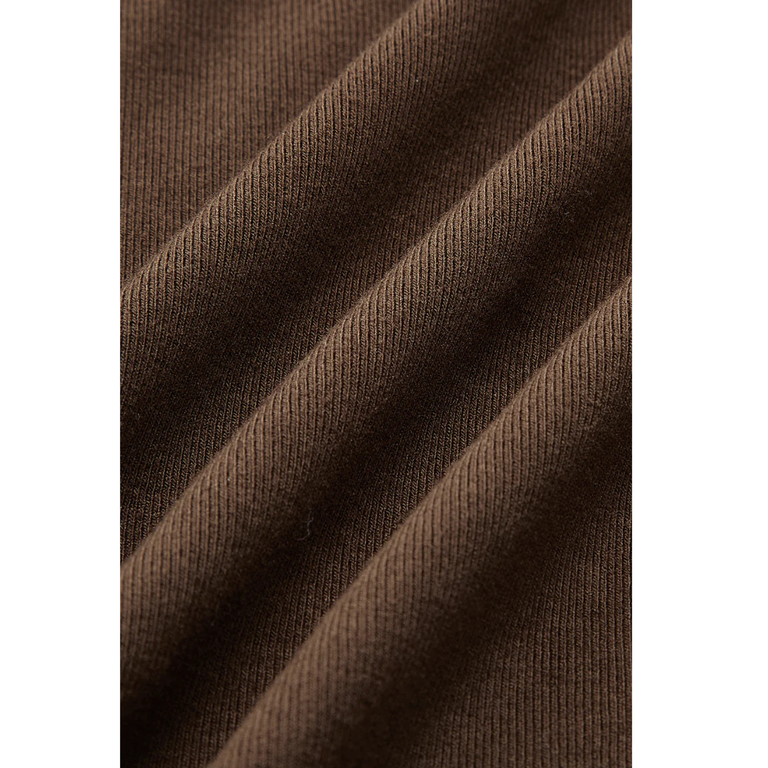 Commense Irregular Metal-Ring Slit Pleated Dress